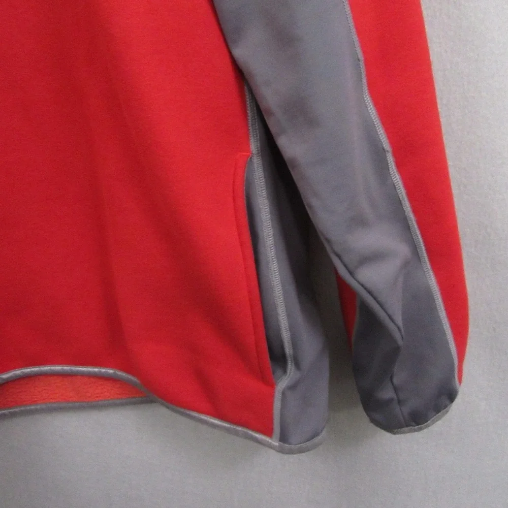 Under‎ Armour Mens Loose Jacket L Red Fleece Active Pocket 1/2 Zip